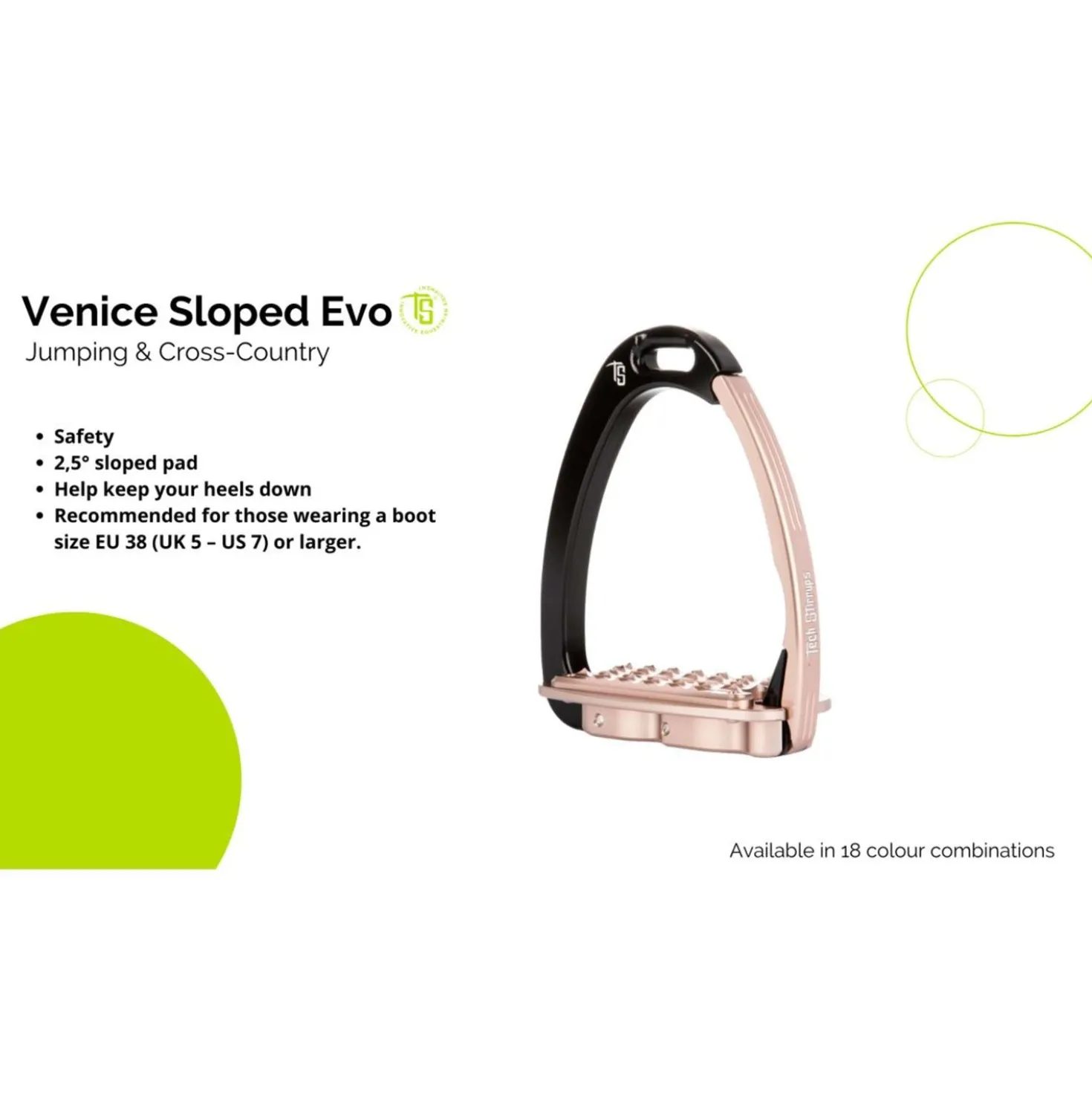 Tech Stirrups Stijgbeugels Venice Sloped EVO Zilver/Rood