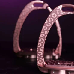 Tech Stirrups Stijgbeugels Venice Sloped EVO Leopard Rosegold