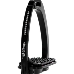 Tech Stirrups Stijgbeugels Venice Plus Swarovski Dressuur Zwart/Zwart