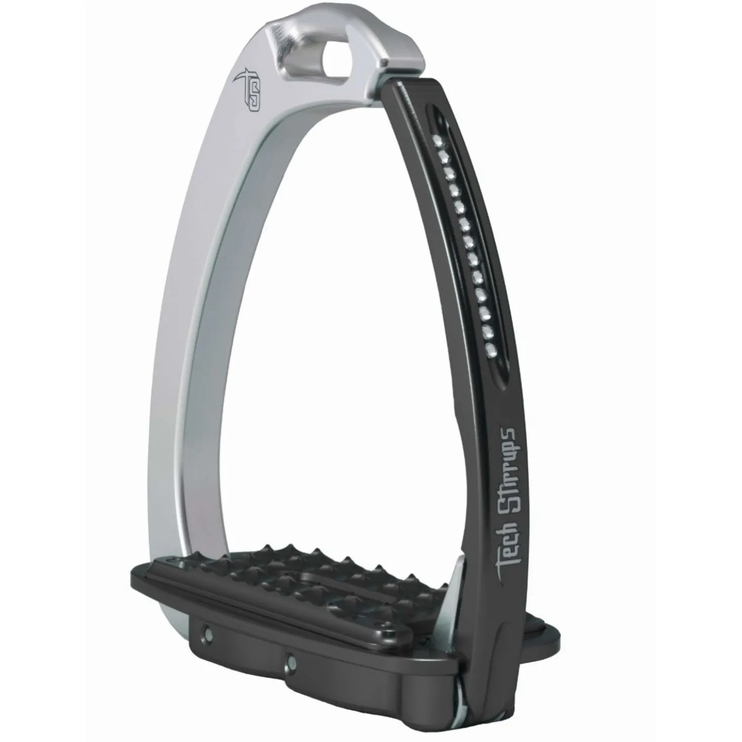 Tech Stirrups Stijgbeugels Venice Sloped Evo Swarovski Zilver/Zwart