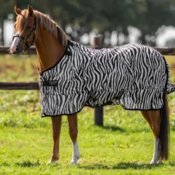 Velder Horsewear Essentials Pony Vliegendeken met Hals Zebra Zwart/Wit