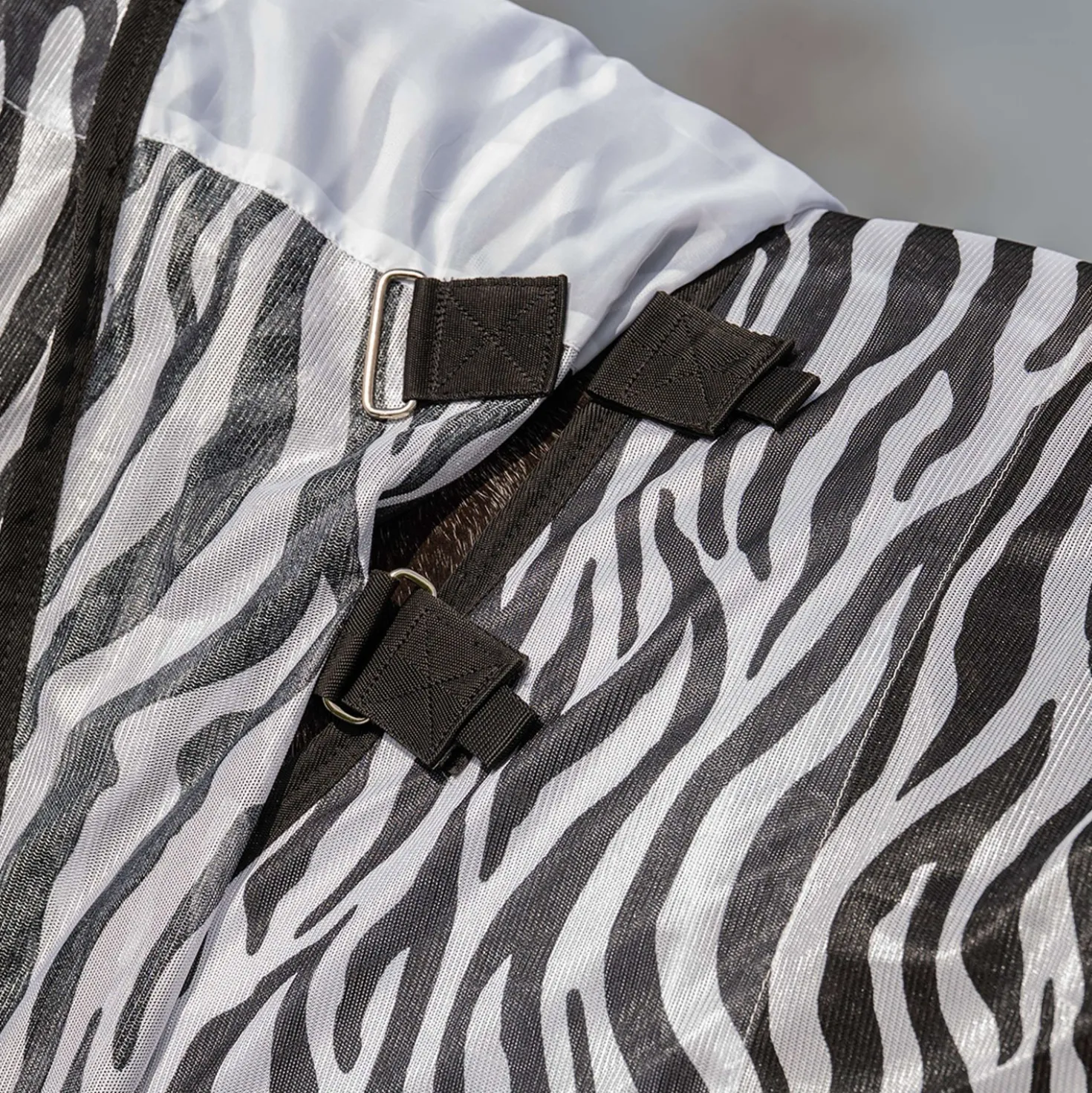Velder Horsewear Essentials Pony Vliegendeken met Hals Zebra Zwart/Wit