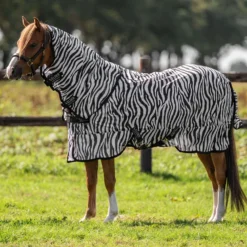 Velder Horsewear Essentials Pony Vliegendeken met Hals Zebra Zwart/Wit