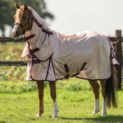 Velder Horsewear Essentials Pony Vliegendeken Mesh met Hals Earth Grey