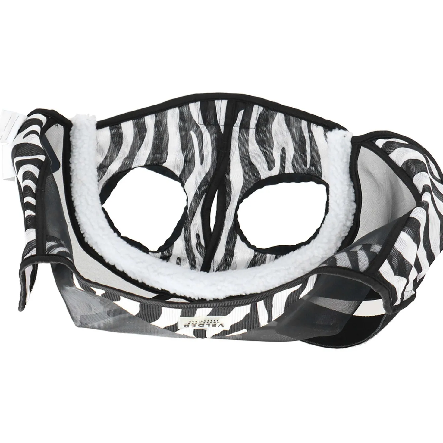 Velder Horsewear Essentials Vliegenmasker Zebra zonder Oren Zwart/Wit