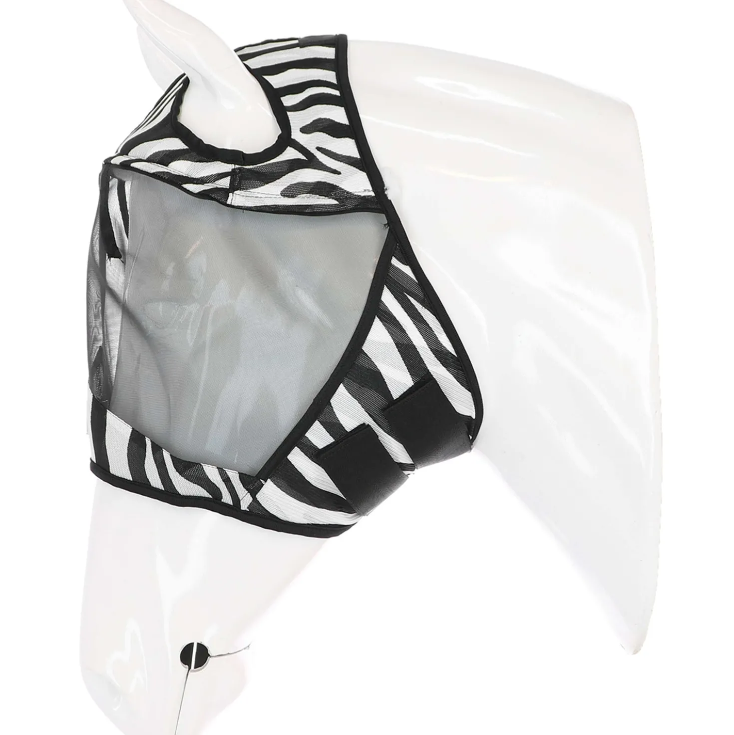 Velder Horsewear Essentials Vliegenmasker Zebra zonder Oren Zwart/Wit