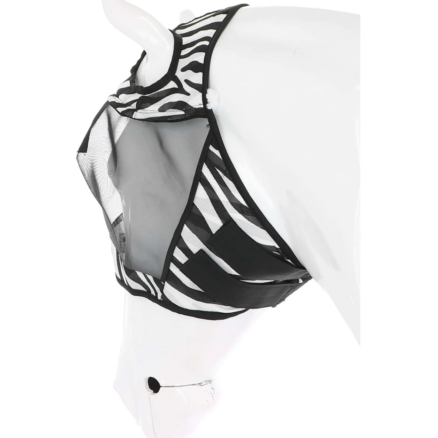 Velder Horsewear Essentials Vliegenmasker Zebra zonder Oren Zwart/Wit