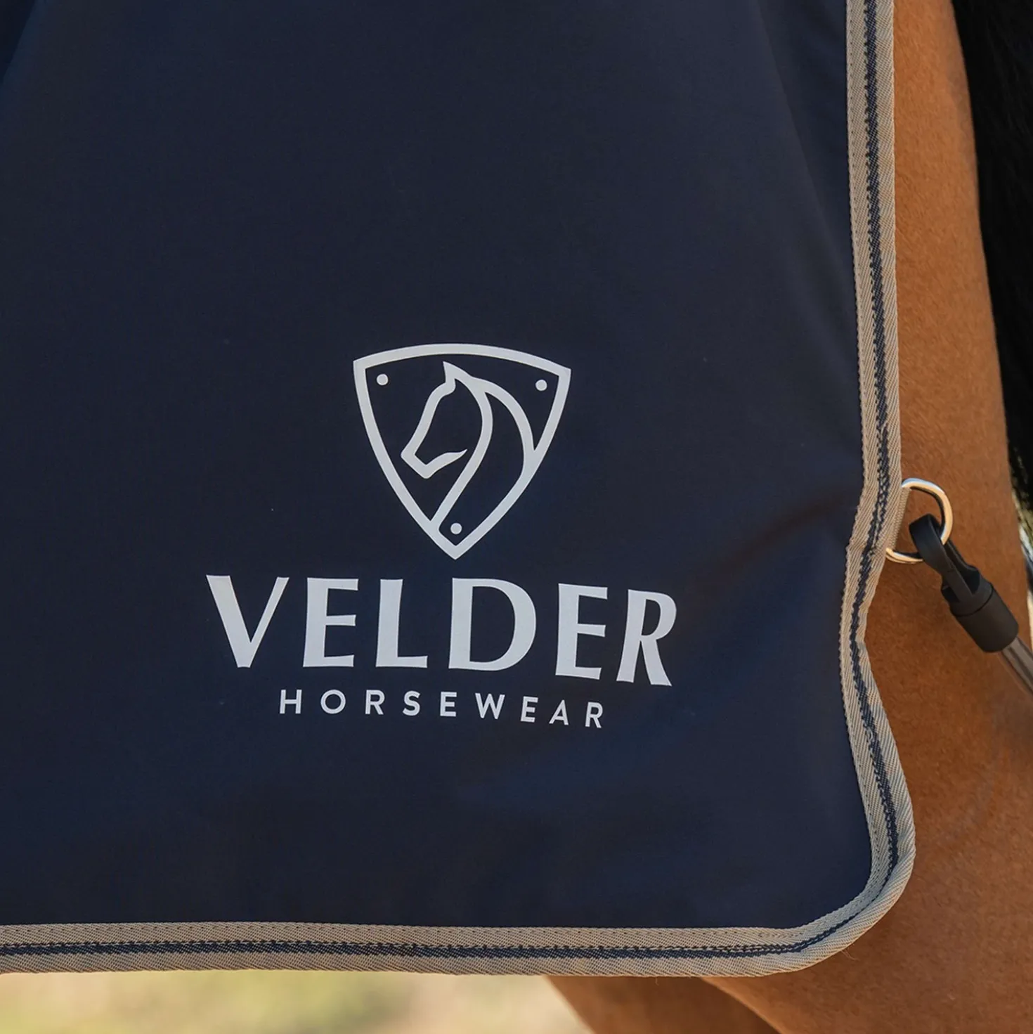Velder Horsewear Essentials Uitrijdeken Navy/Dune