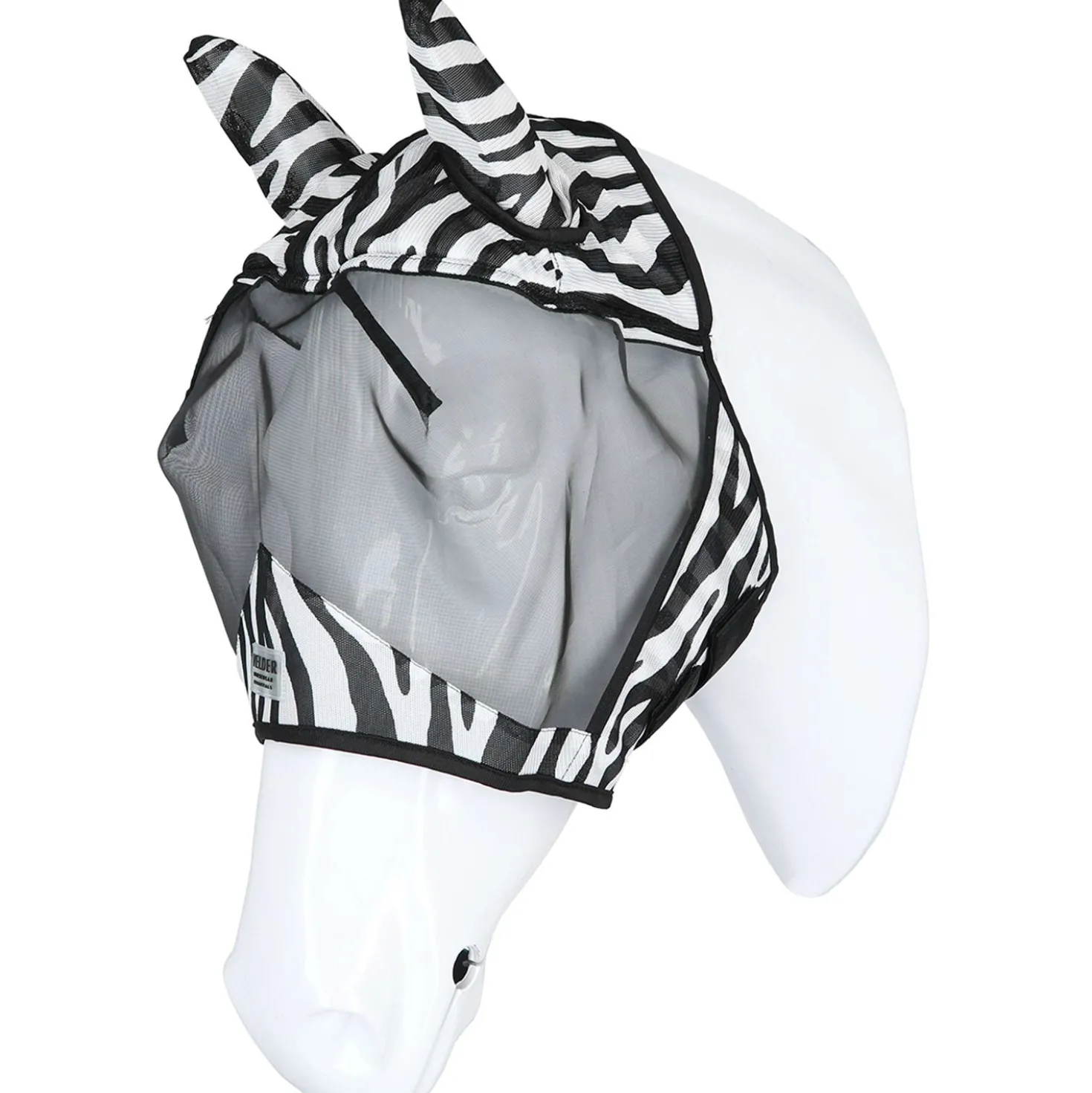 Velder Horsewear Essentials Vliegenmasker Zebra met Oren Zwart/Wit