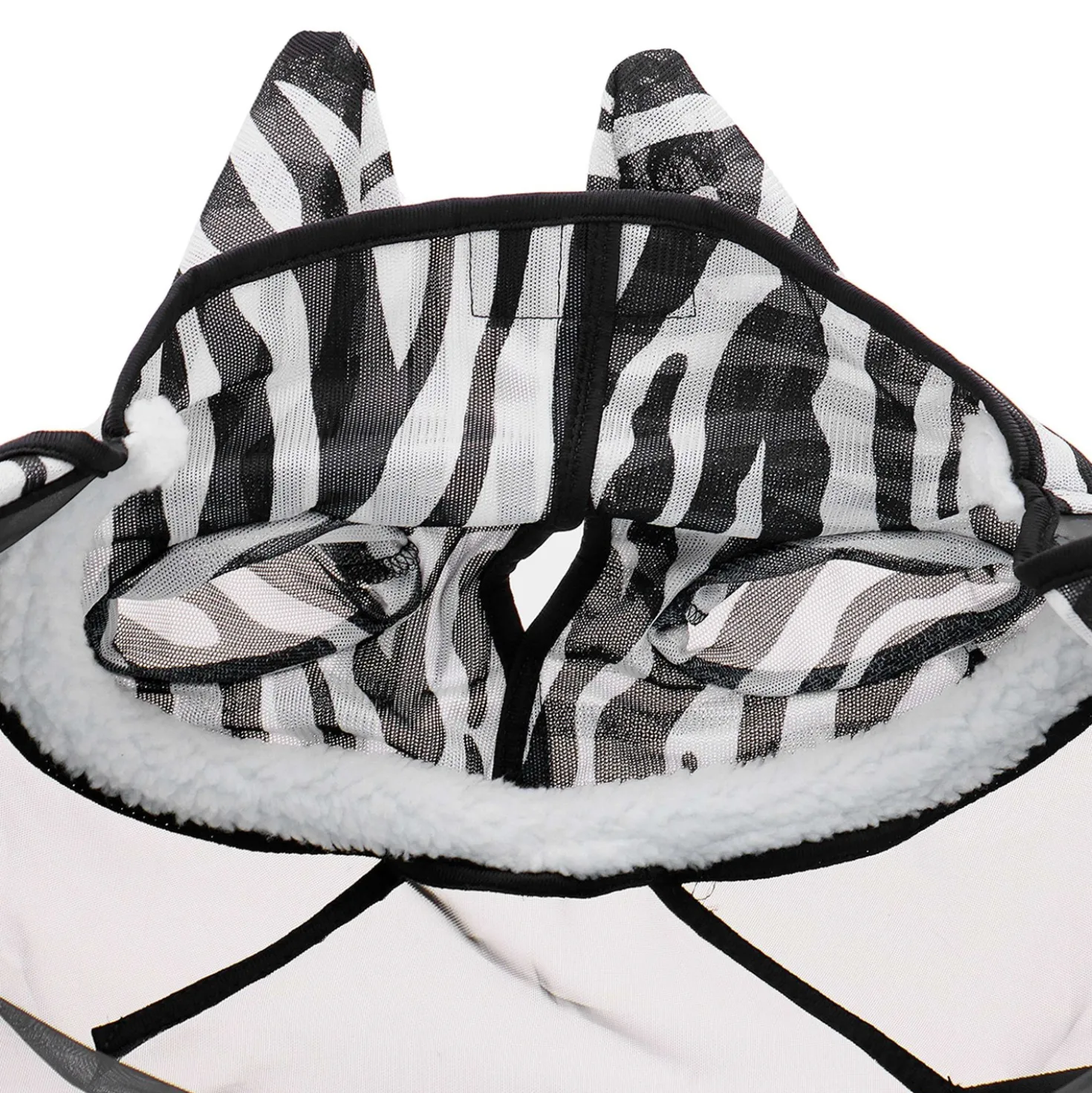 Velder Horsewear Essentials Vliegenmasker Zebra met Oren Zwart/Wit