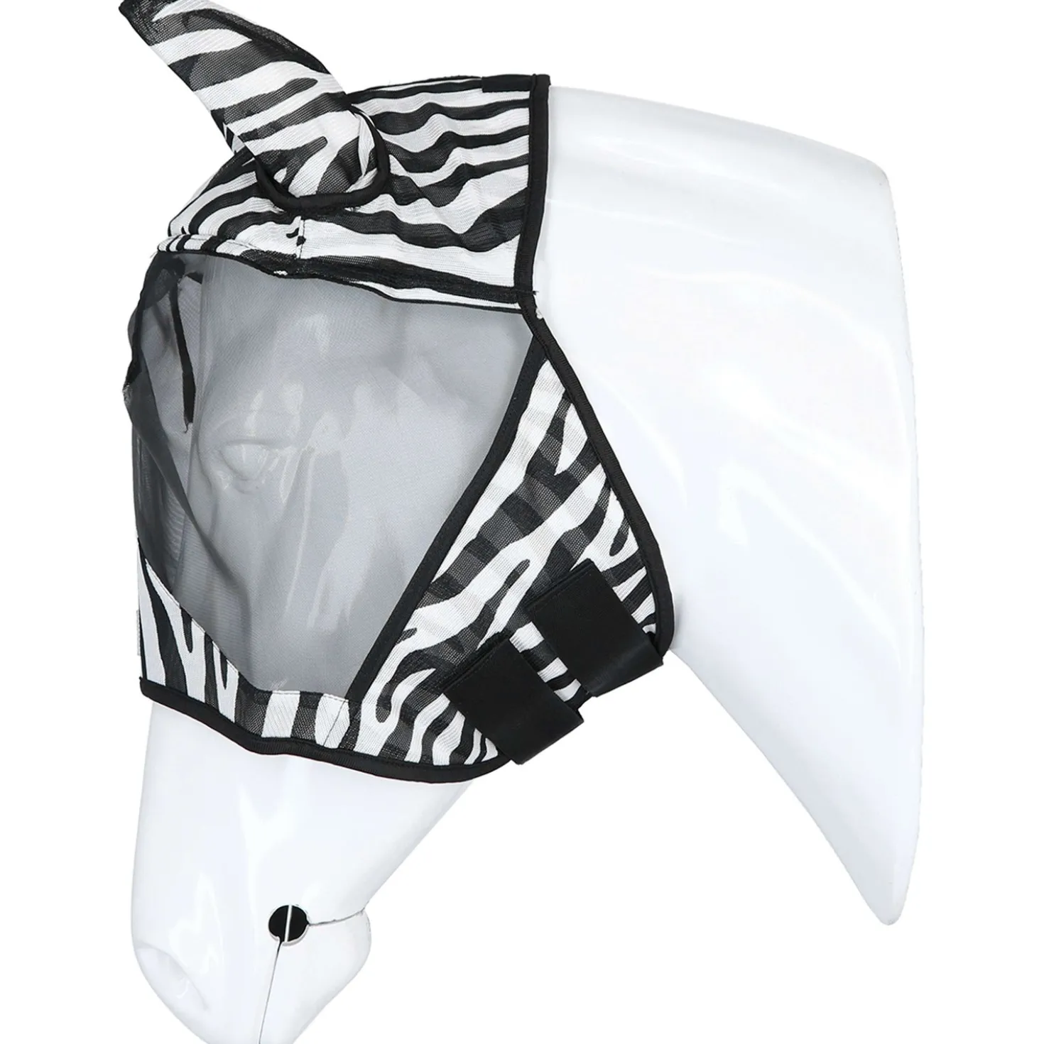 Velder Horsewear Essentials Vliegenmasker Zebra met Oren Zwart/Wit