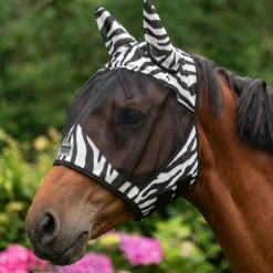 Velder Horsewear Essentials Vliegenmasker Zebra met Oren Zwart/Wit