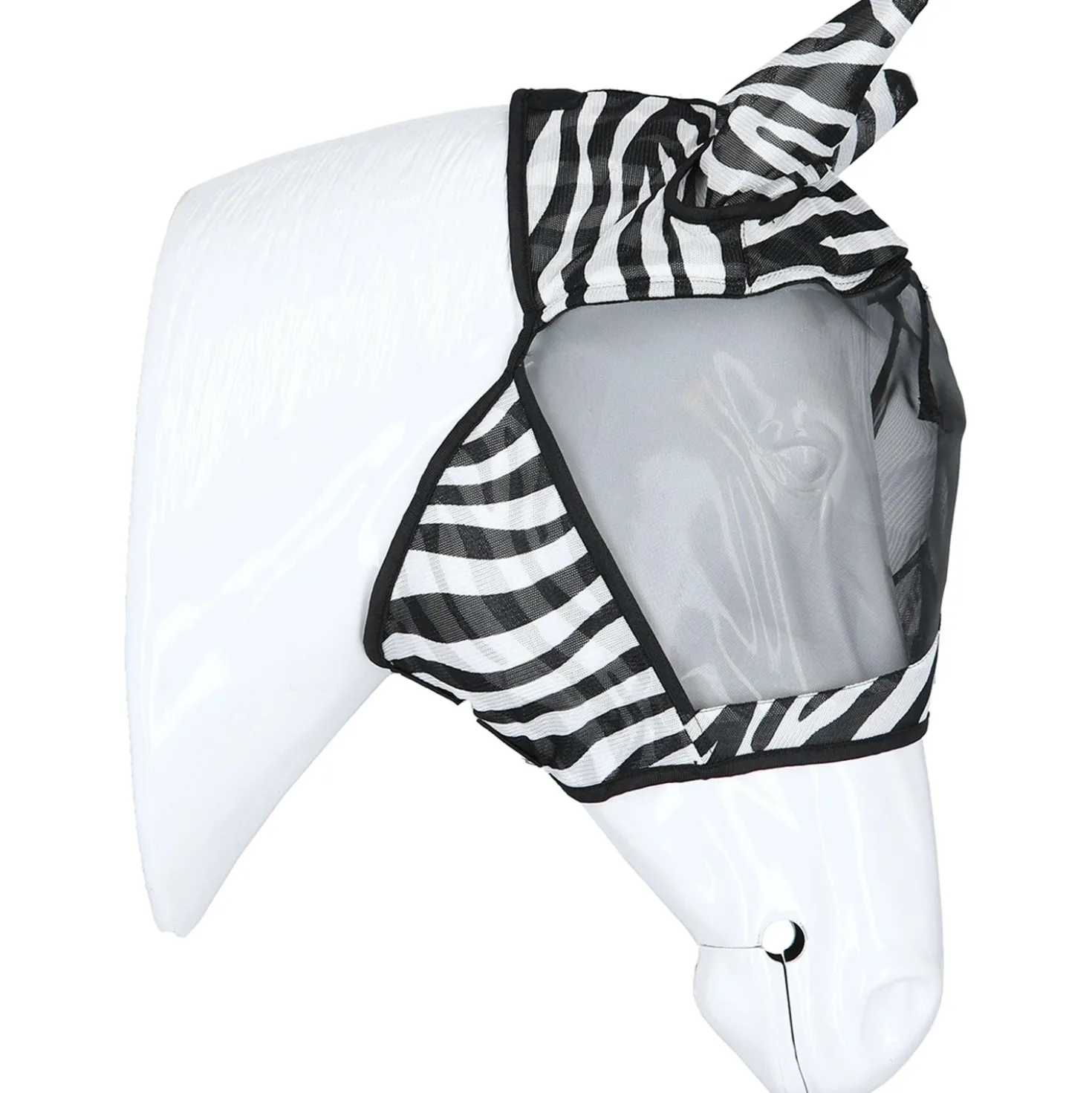 Velder Horsewear Essentials Vliegenmasker Zebra met Oren Zwart/Wit