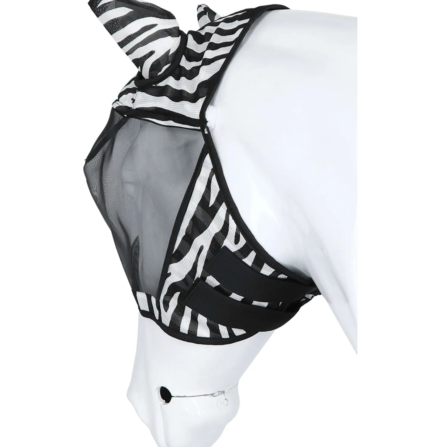 Velder Horsewear Essentials Vliegenmasker Zebra met Oren Zwart/Wit