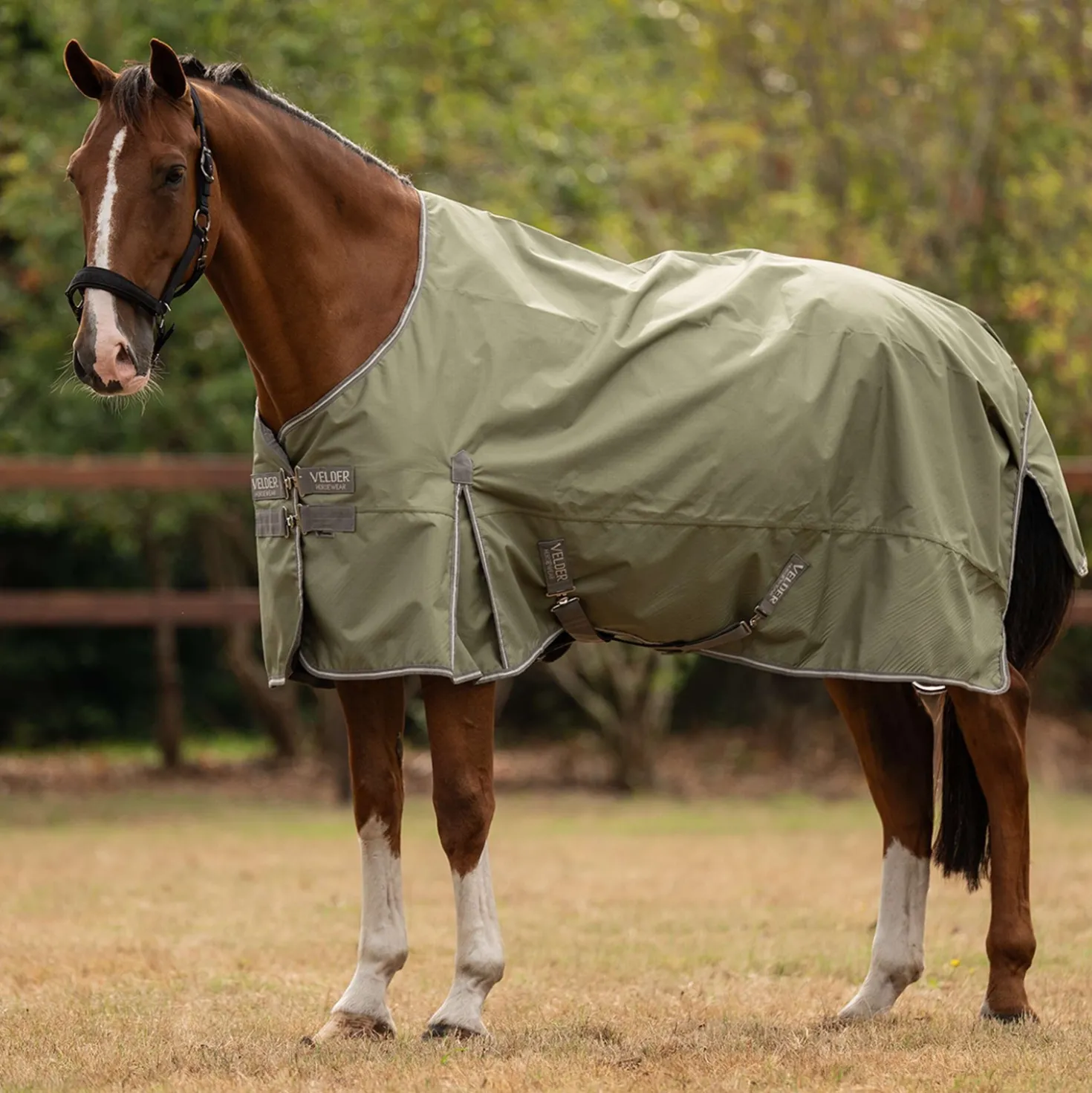Velder Horsewear Essentials Ripstop Turnout Rug 600D 0g Olive Green