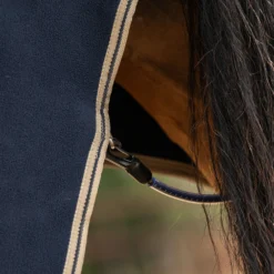 Velder Horsewear Premium Deluxe Fleece Cooler with Collar Navy/Check