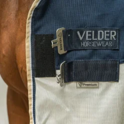 Velder Horsewear Premium Pony Vliegendeken Waterproof-Top Navy/Pearl Silver