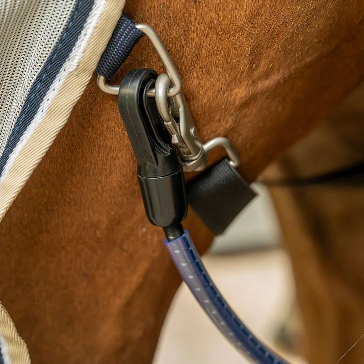 Velder Horsewear Premium Pony Vliegendeken Waterproof-Top Navy/Pearl Silver