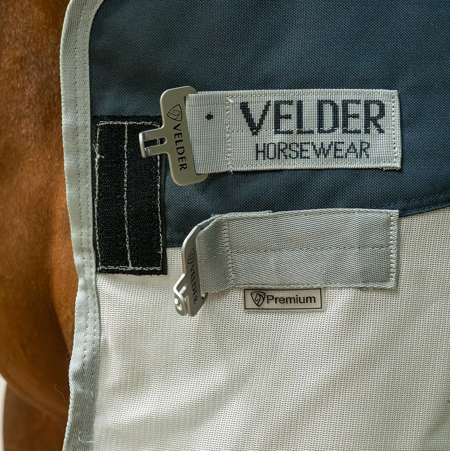 Velder Horsewear Premium Pony Vliegendeken Rainless Summer Navy/Field Grey
