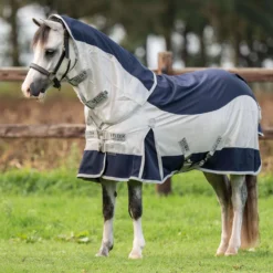 Velder Horsewear Premium Pony Vliegendeken Rainless Fall Navy/Pearl Silver