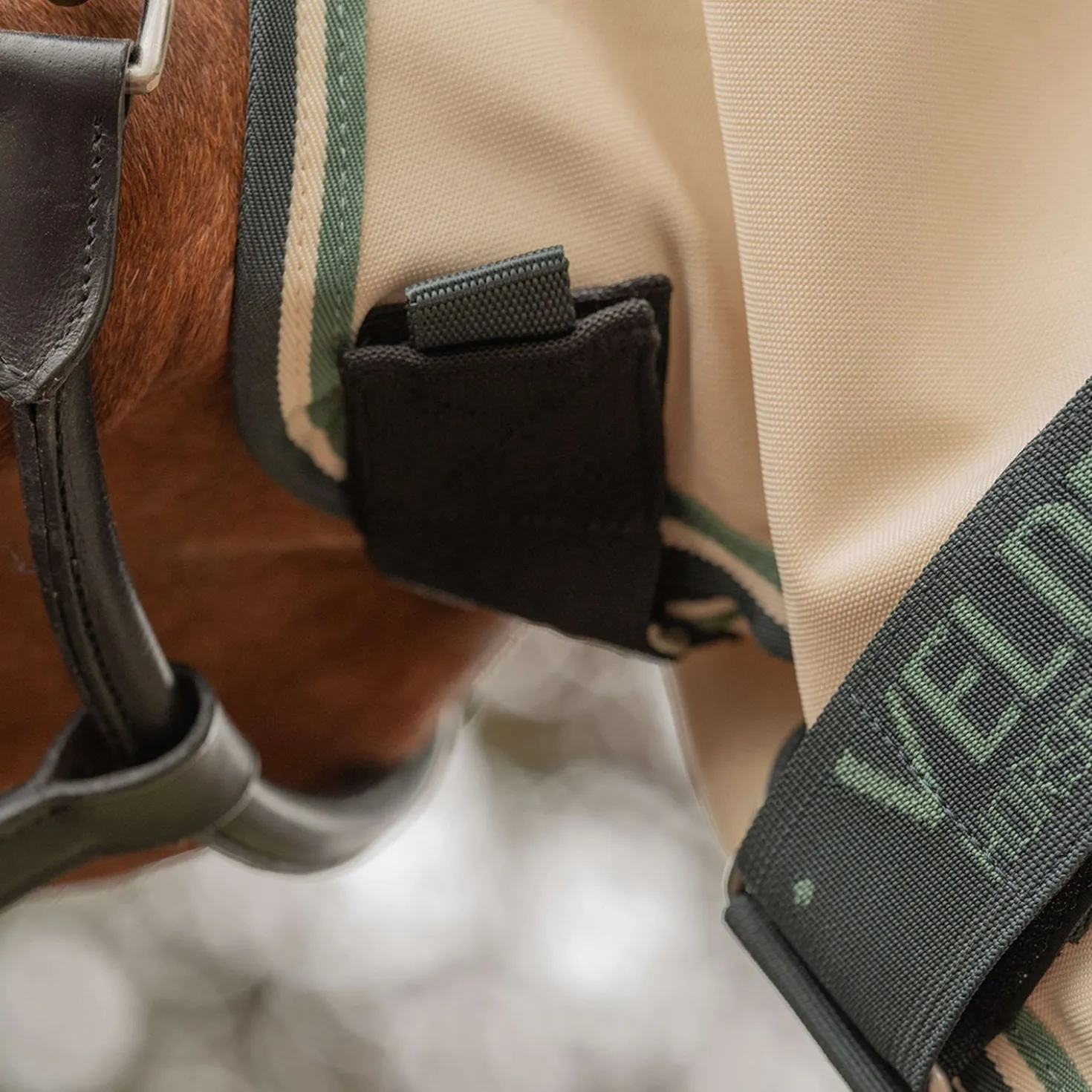 Velder Horsewear Premium Pony Sweet Itch Hoody Dune/Heather Green