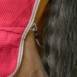Velder Horsewear Premium Pony Waffle Cooler Rug Mulberry Red