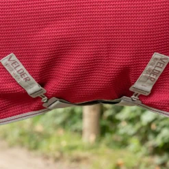 Velder Horsewear Premium Pony Waffle Cooler Rug Mulberry Red