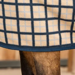 Velder Horsewear Premium Pony Fleece Cooler with Collar Navy Check