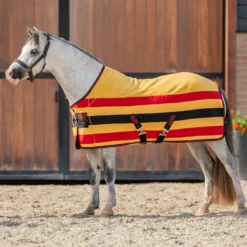 Velder Horsewear Premium Pony Deluxe Fleece Cooler Rug Zwart/Geel