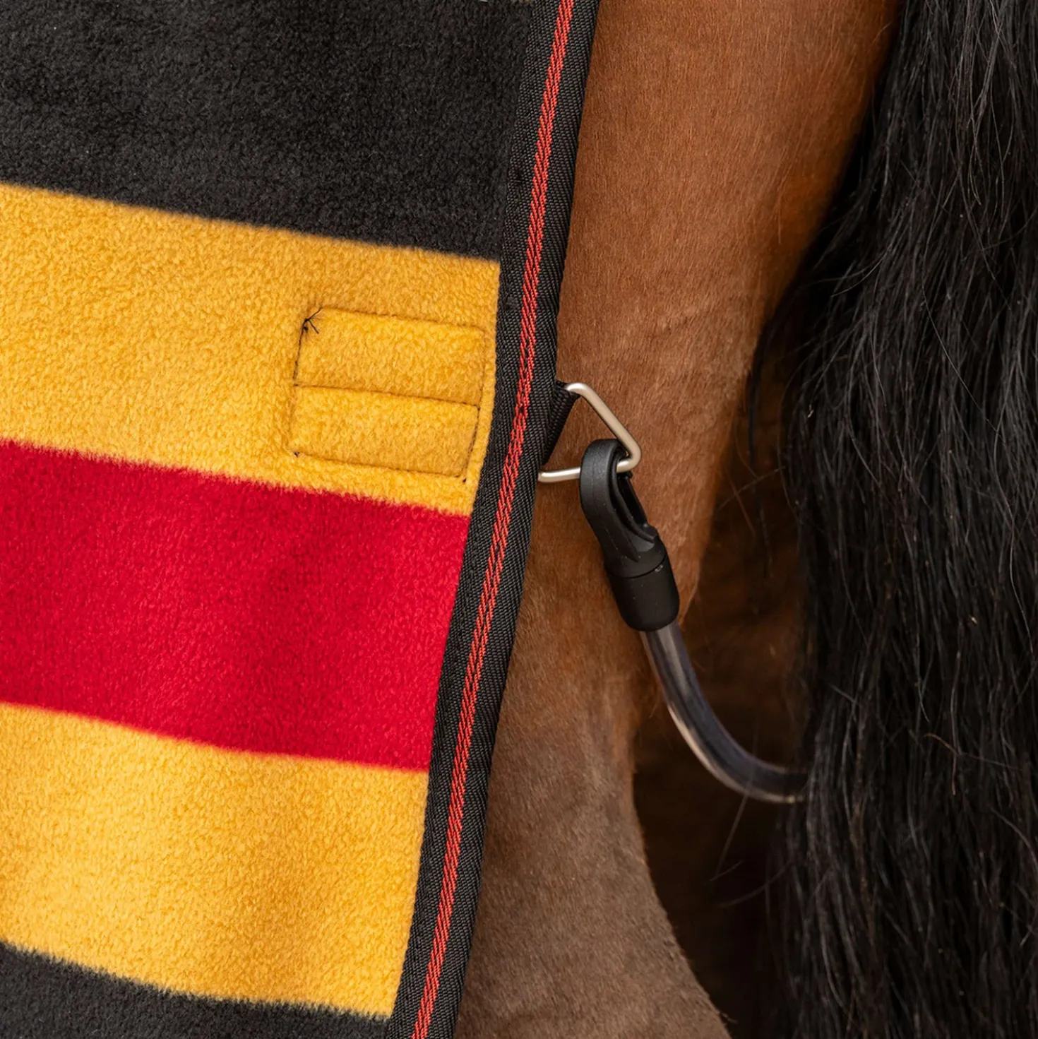 Velder Horsewear Premium Pony Deluxe Fleece Cooler Rug Zwart/Geel
