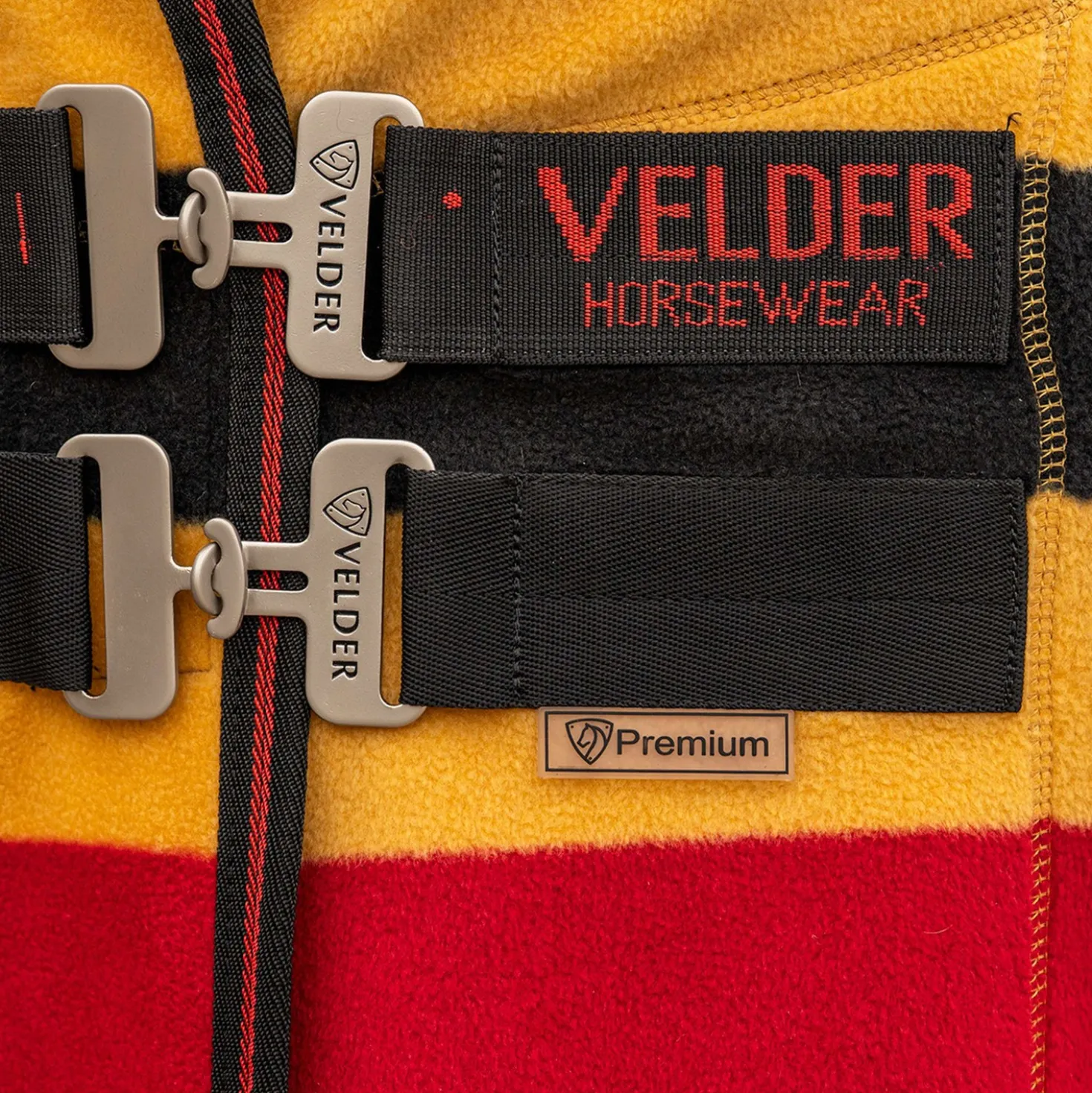 Velder Horsewear Premium Pony Deluxe Fleece Cooler Rug Zwart/Geel