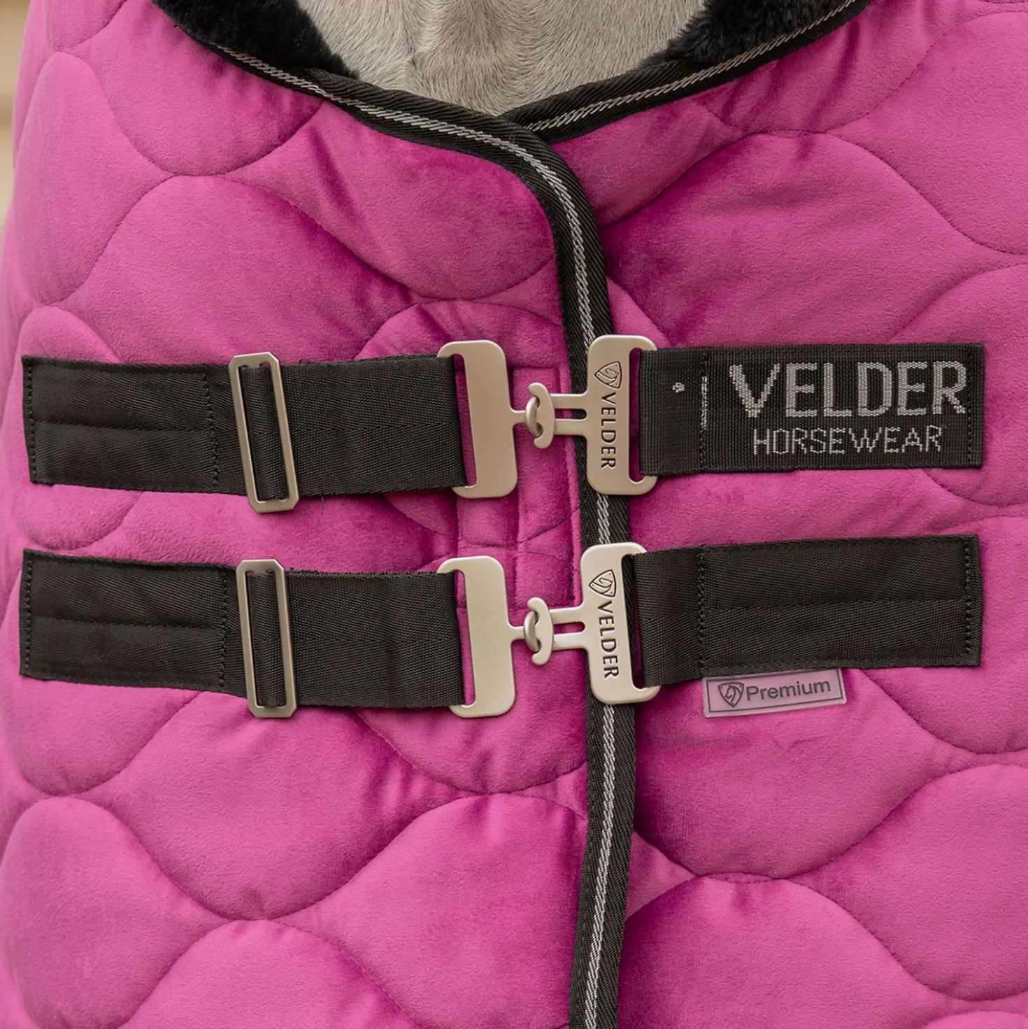 Velder Horsewear Premium Showdeken Satin Glow Dutch Raspberry