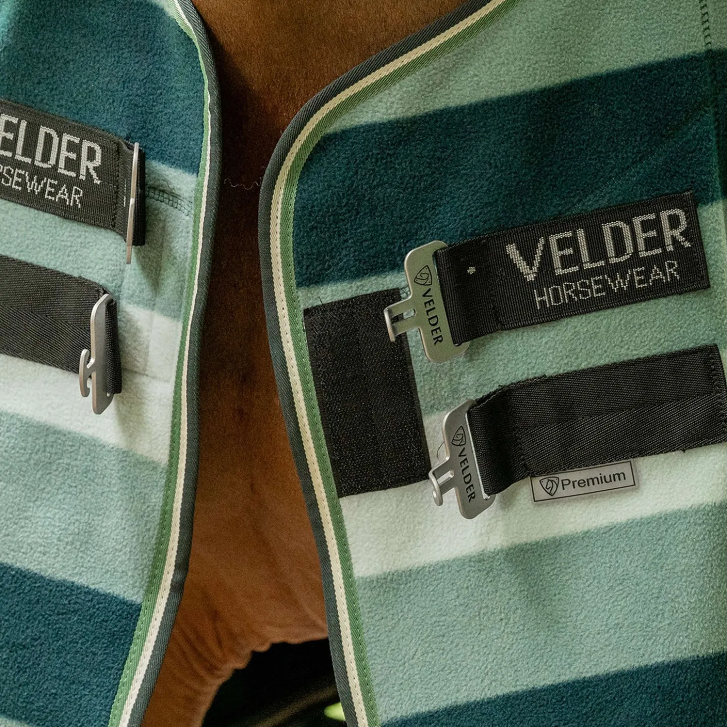 Velder Horsewear Premium Stripe Cooler Rug Striped Night Forest