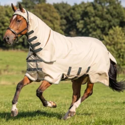 Velder Horsewear Premium Sweet Itch Hoody Dune/Heather Green