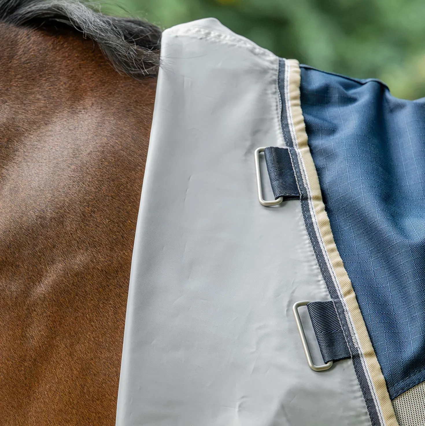 Velder Horsewear Premium Vliegendeken Waterproof-Top Navy/Pearl Silver