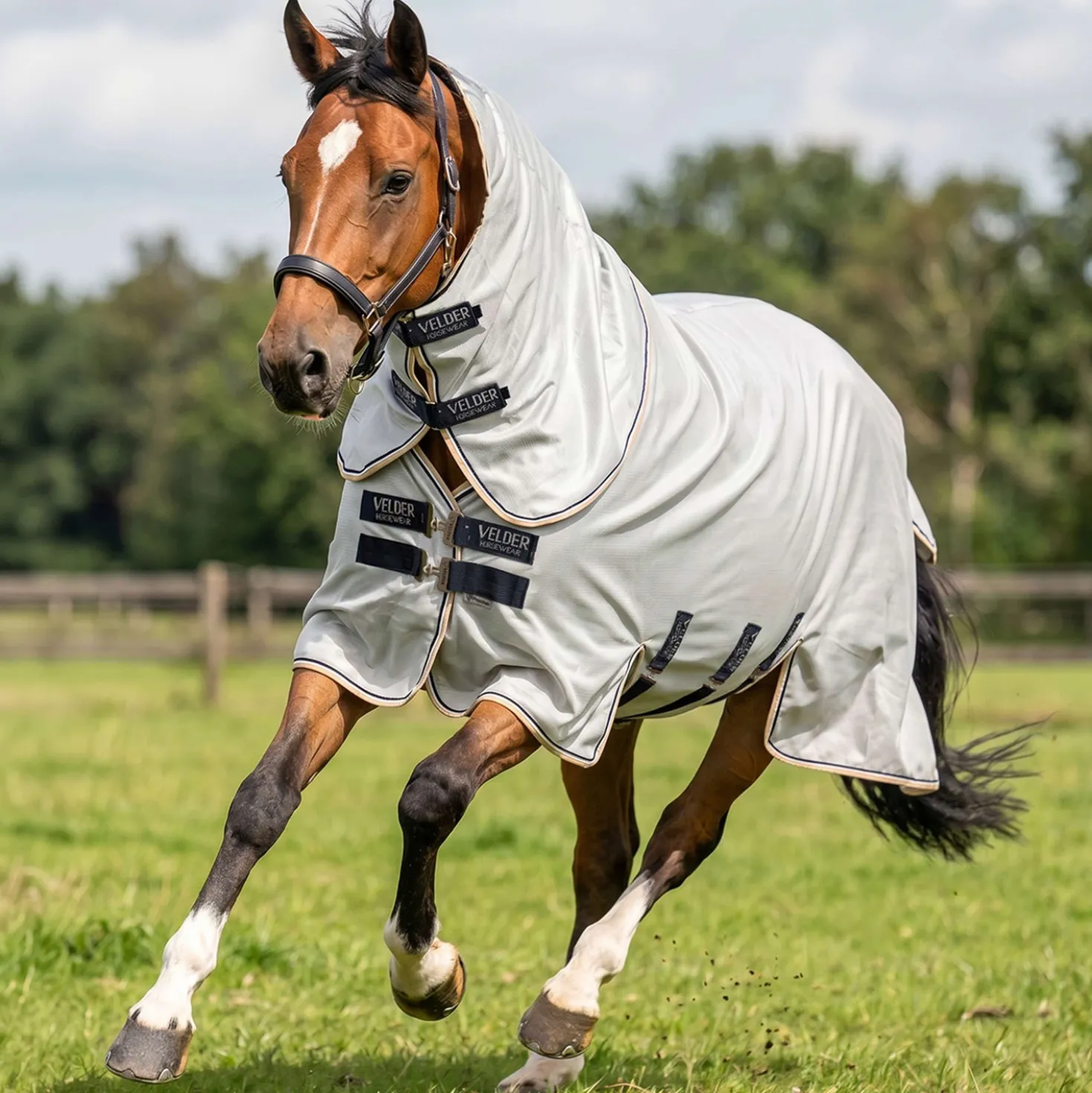 Velder Horsewear Premium Vliegendeken Pearl Grey