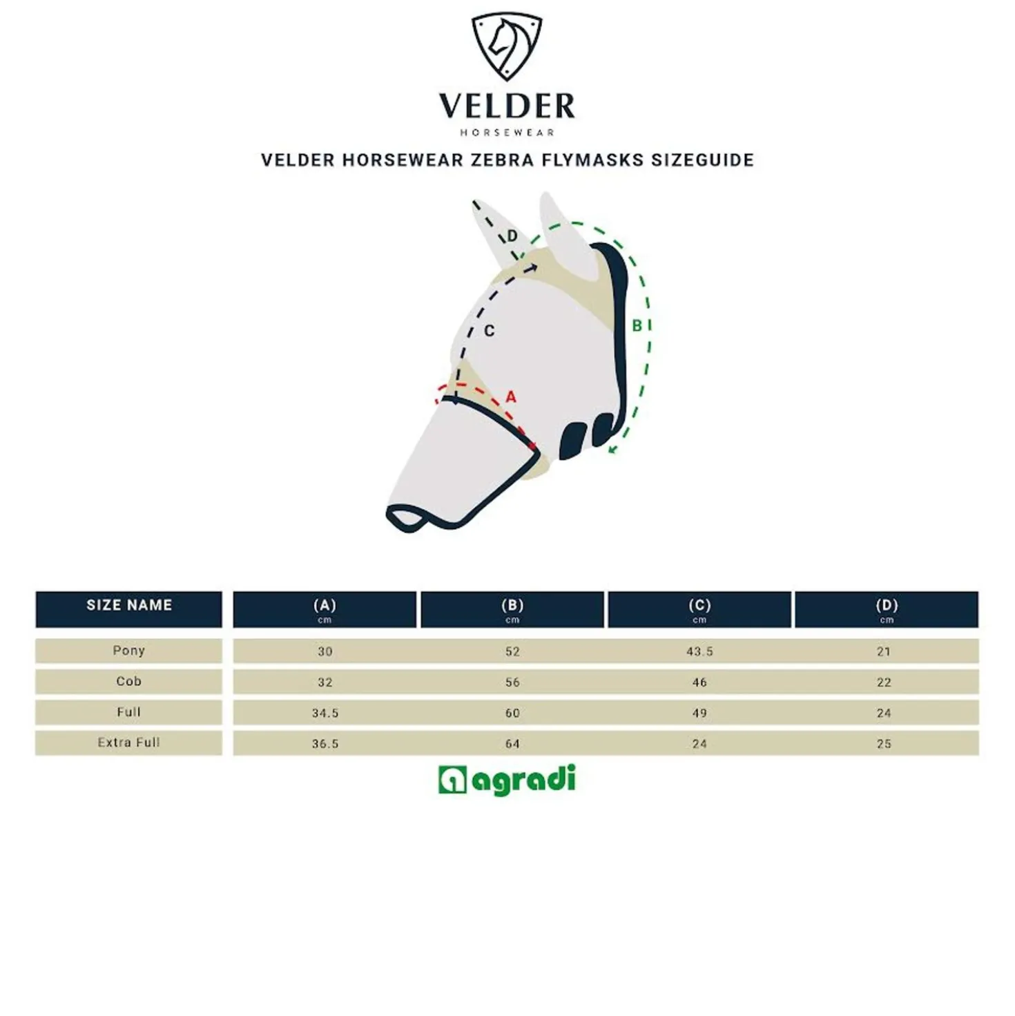 Velder Horsewear Premium Vliegenmasker zonder Oren Zwart