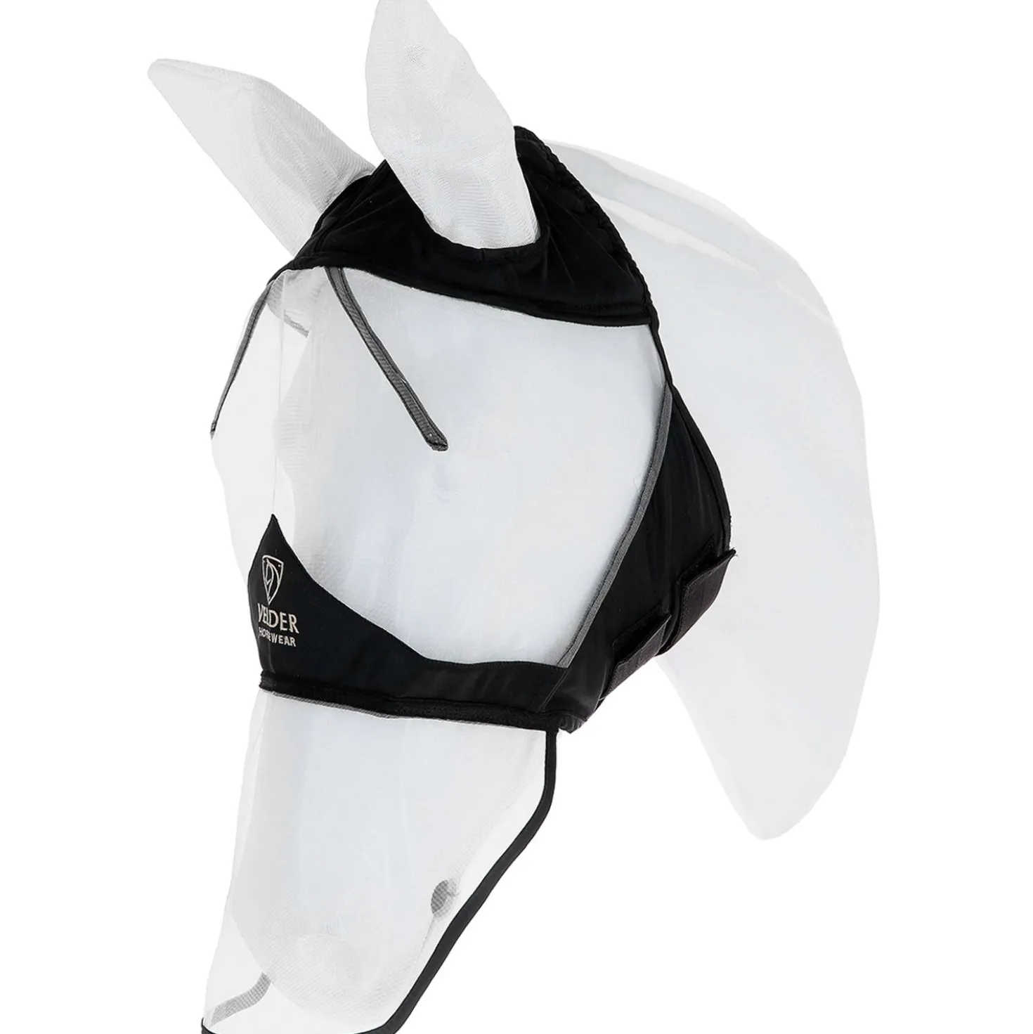 Velder Horsewear Premium Vliegenmasker met Oren en Neus Zwart
