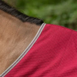Velder Horsewear Premium Waffle Cooler Rug Mulberry Red