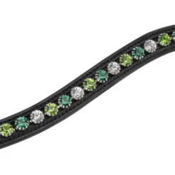 Velociti by Shires Frontriem GARA Green Diamante Zwart
