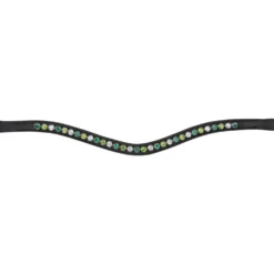 Velociti by Shires Frontriem GARA Green Diamante Zwart