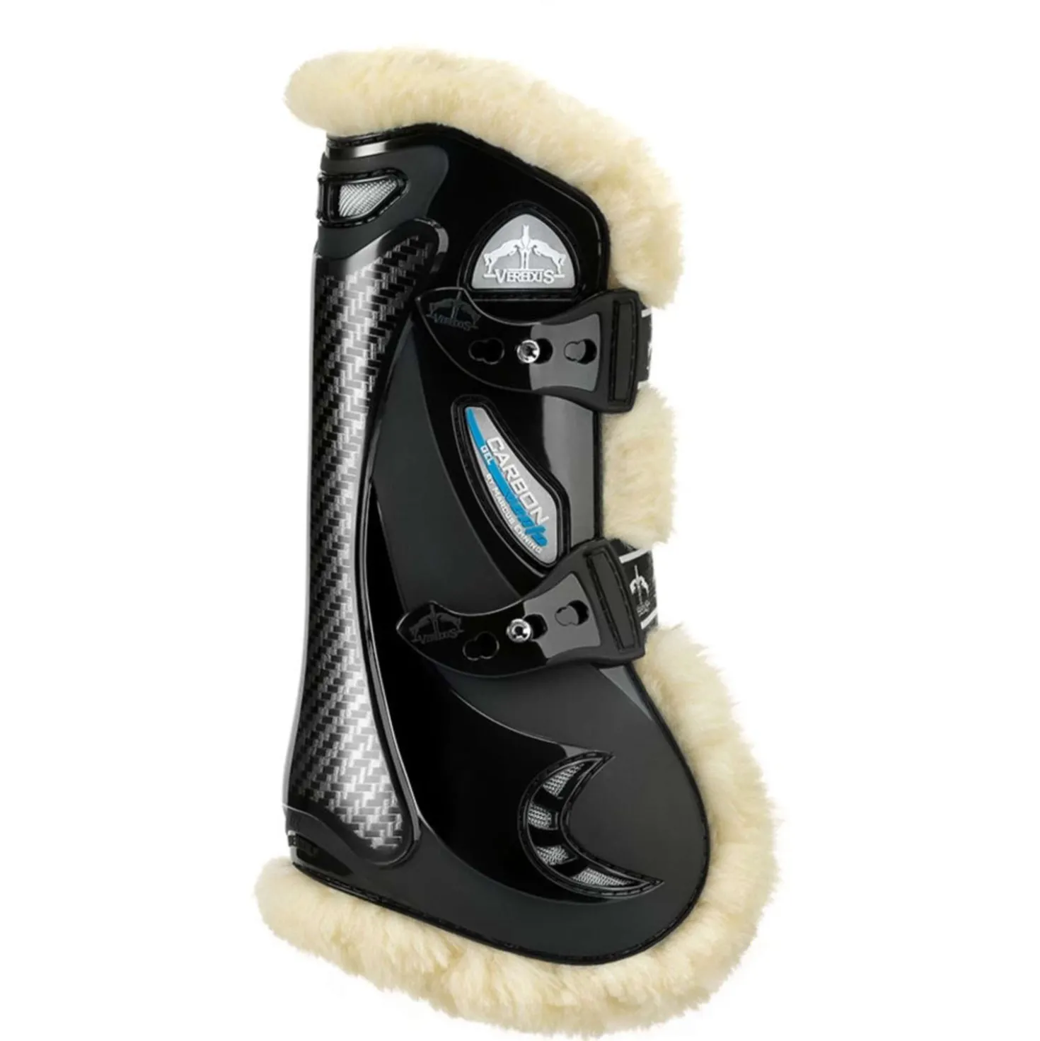 Veredus Peesbeschermers Carbon Gel Vento Front STS Zwart