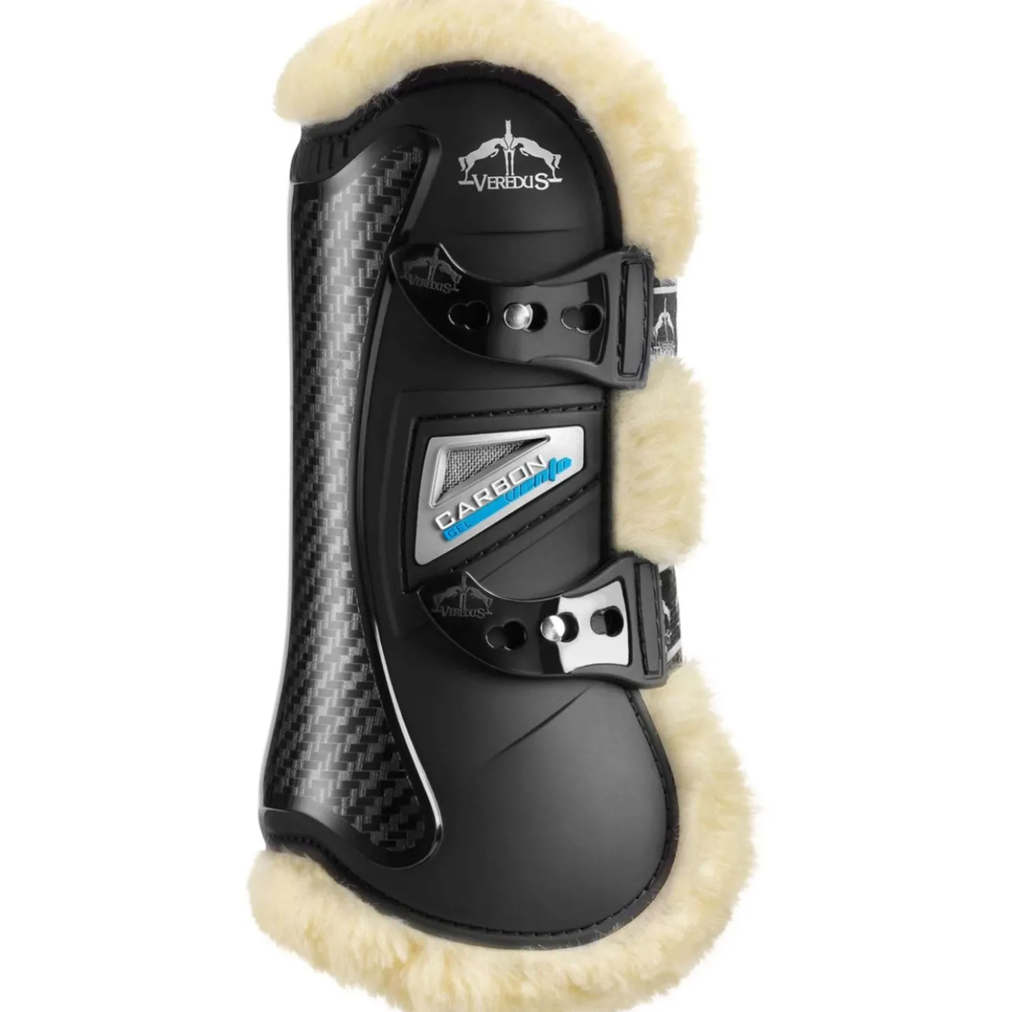 Veredus Peesbeschermers Carbon Gel Vento Front STS Zwart