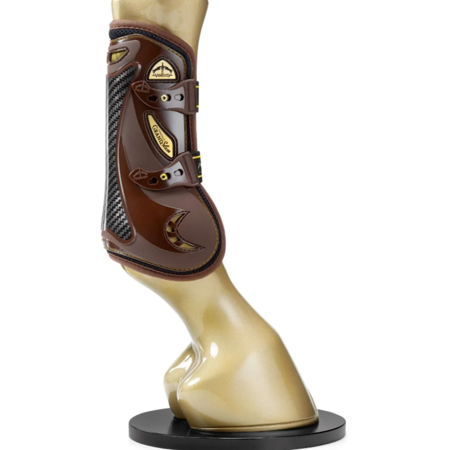 Veredus Peesbeschermers Grand Slam Carbon Gel Front Bruin/Goud