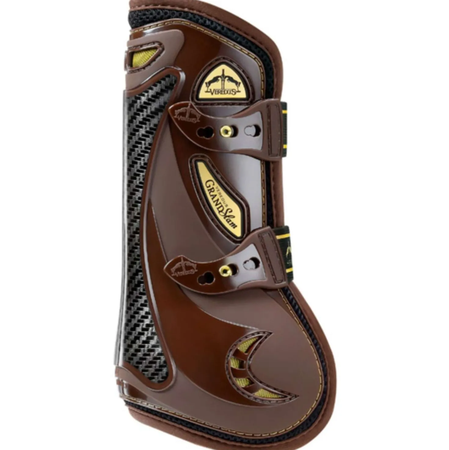 Veredus Peesbeschermers Grand Slam Carbon Gel Front Bruin/Goud