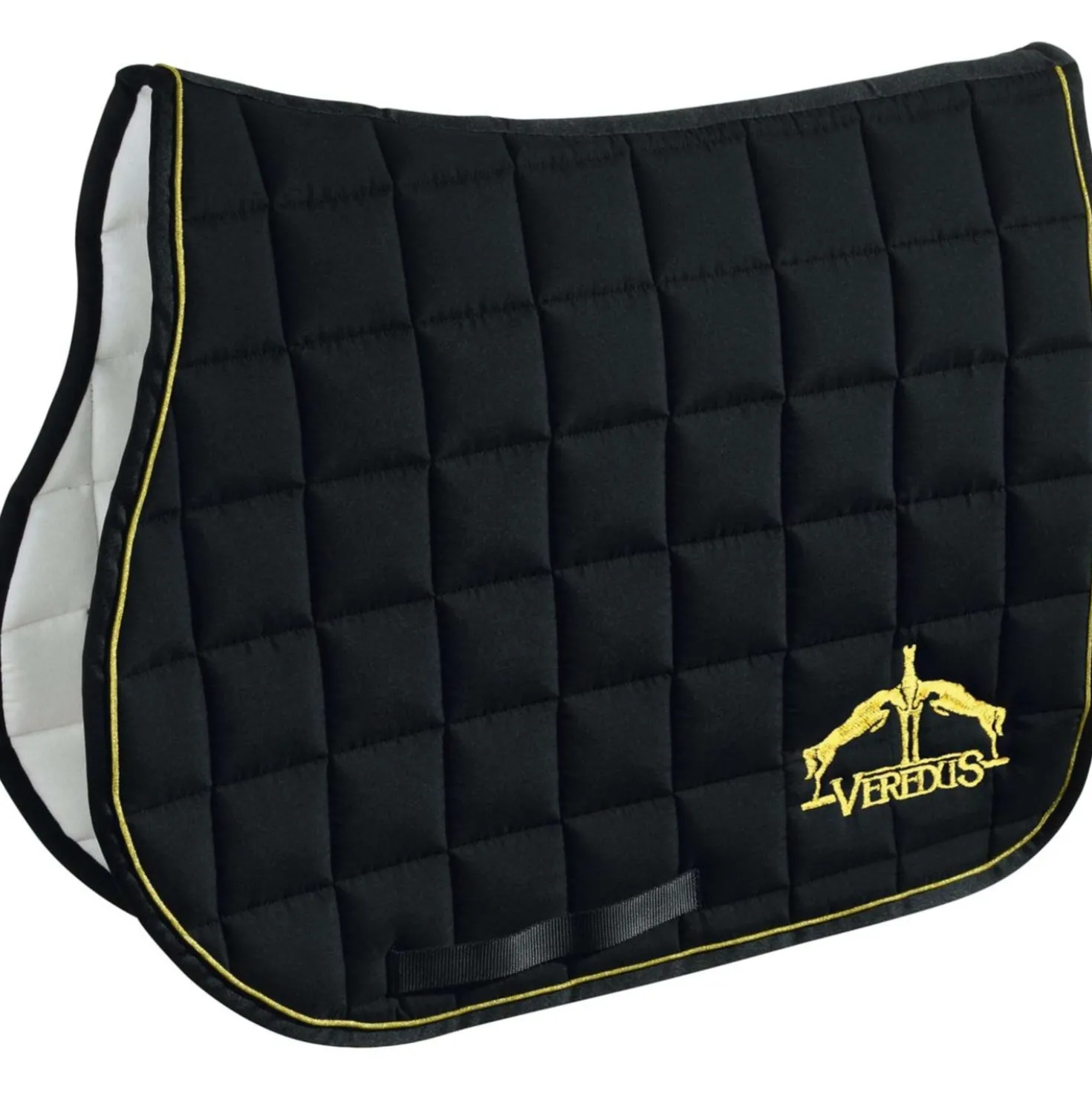 Veredus Zadeldekje Microfiber Springen Zwart/Goud
