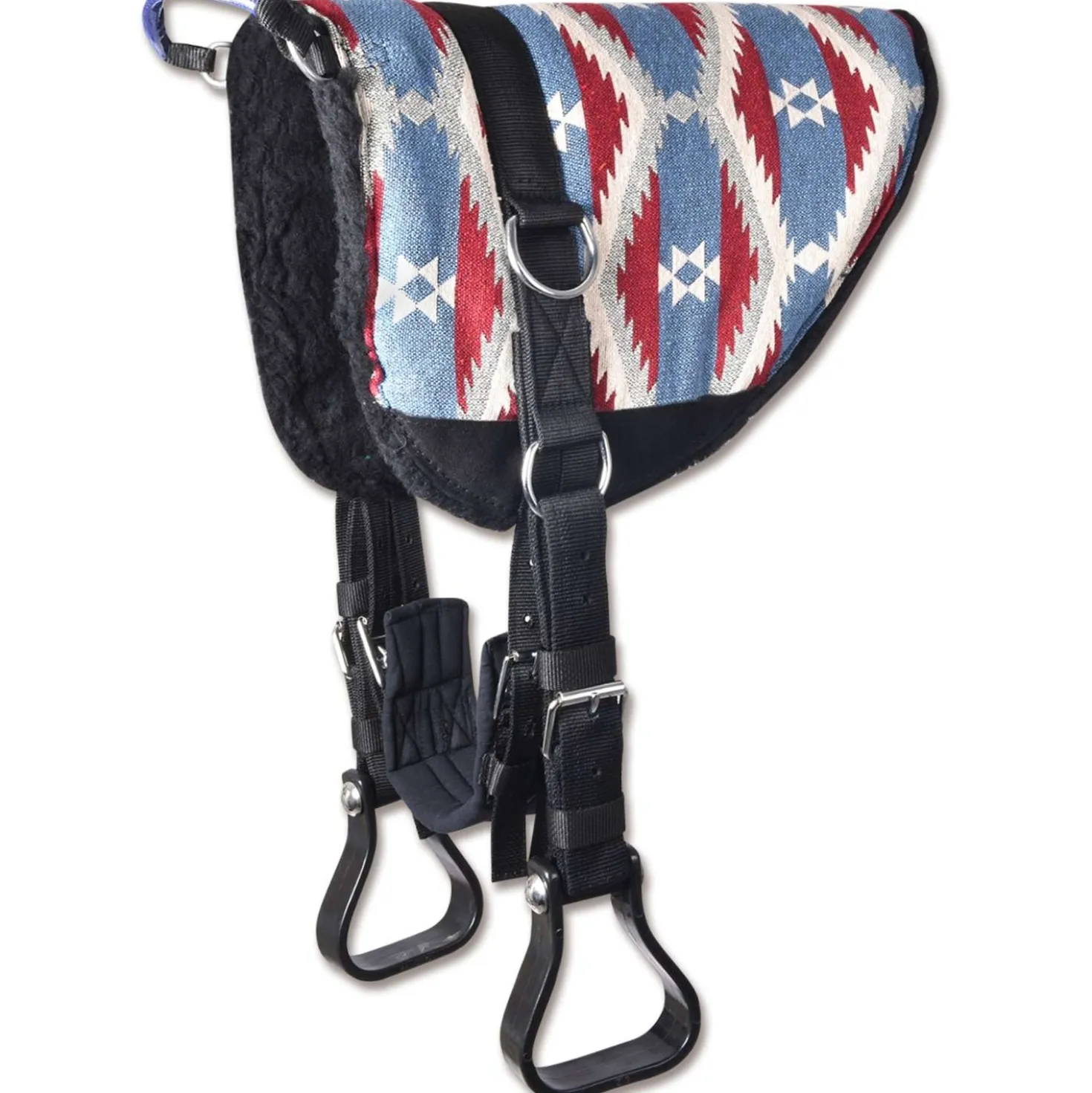 Waldhausen Bareback Pad Blauw/Rood
