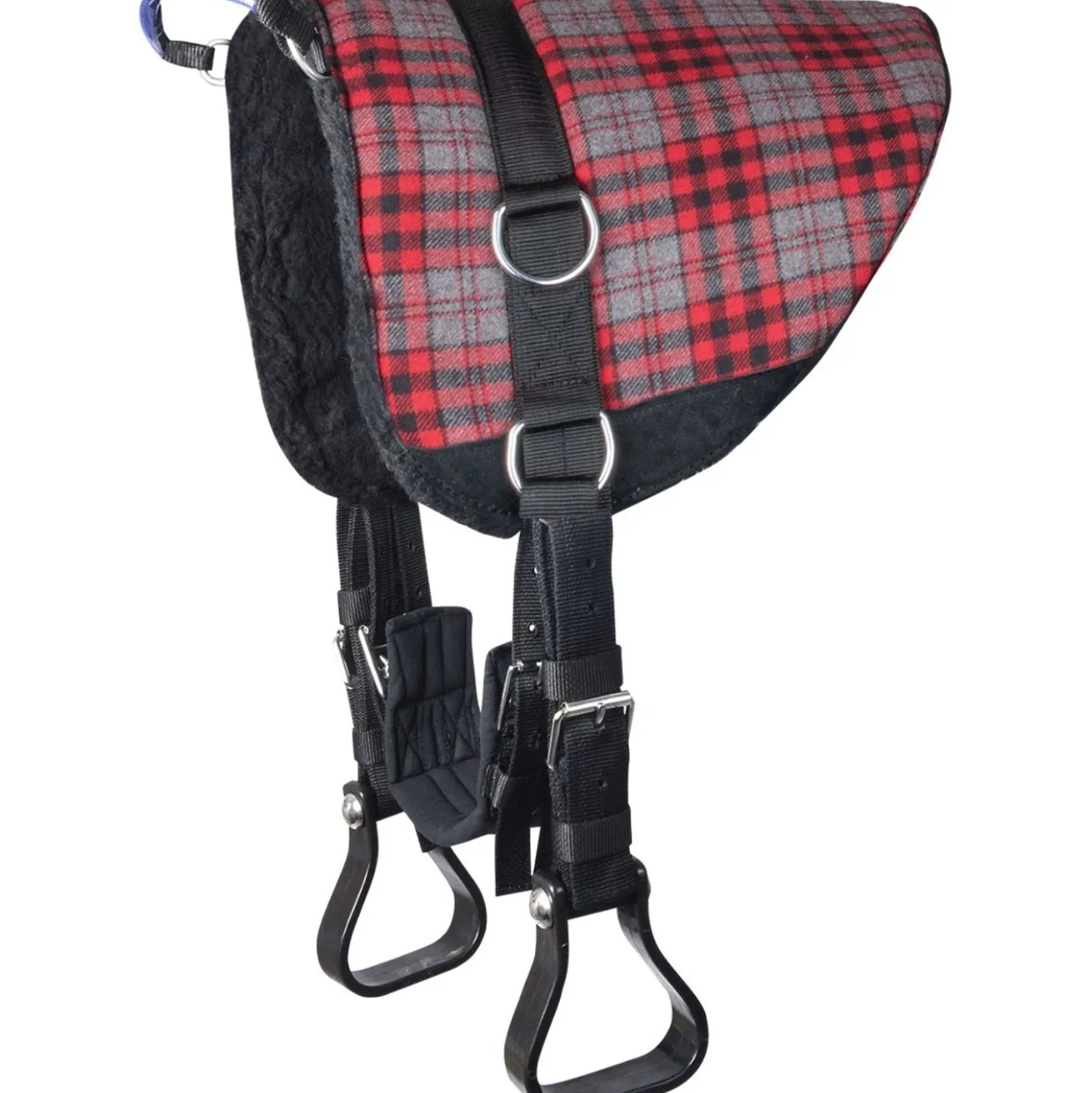 Waldhausen Bareback Pad Grijs/Rood Geruit