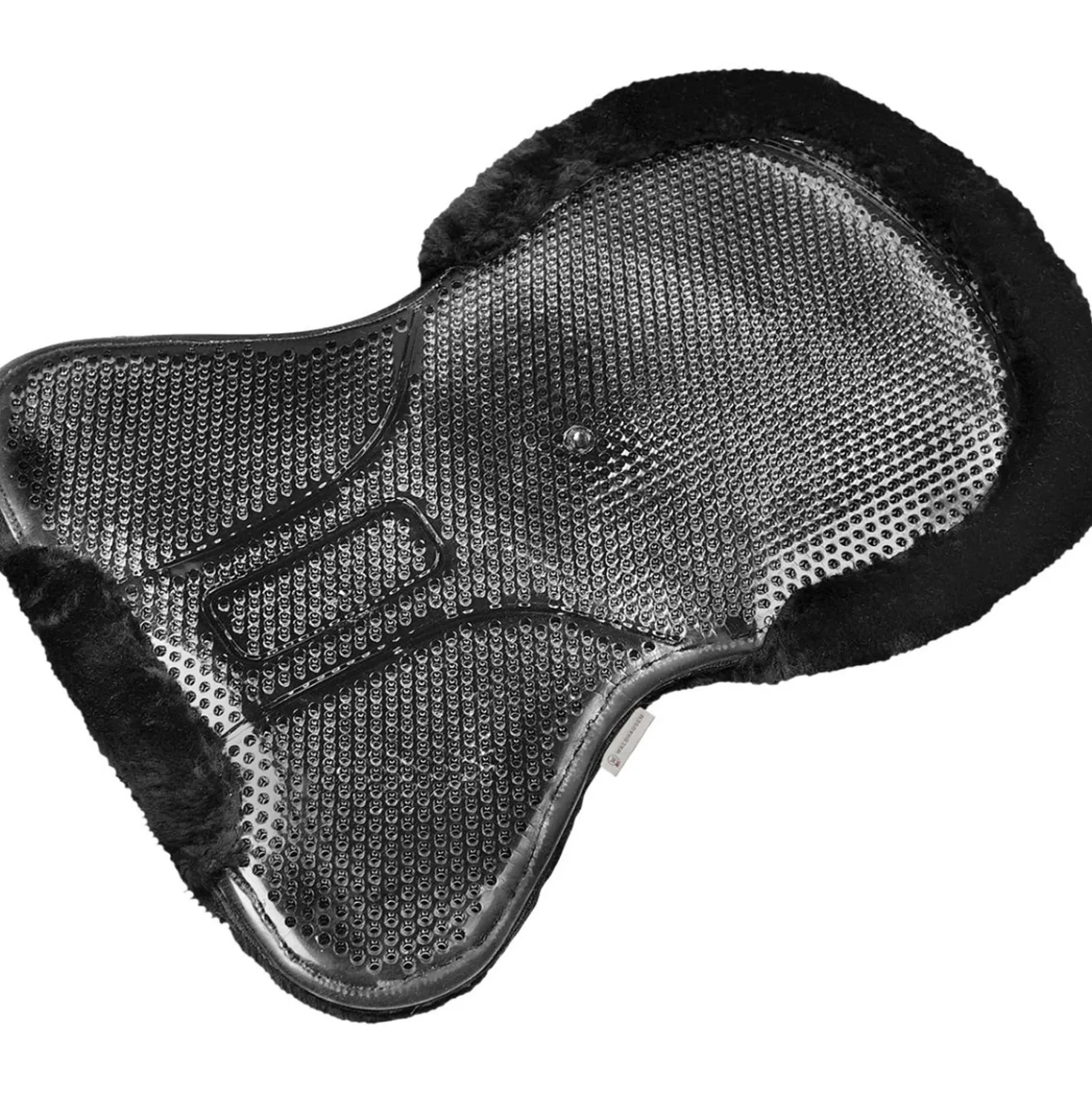 Waldhausen Gelpad met Synthetisch Schapenvacht Zwart
