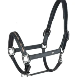 Waldhausen Halster Crystal Leer Zwart/Grijs
